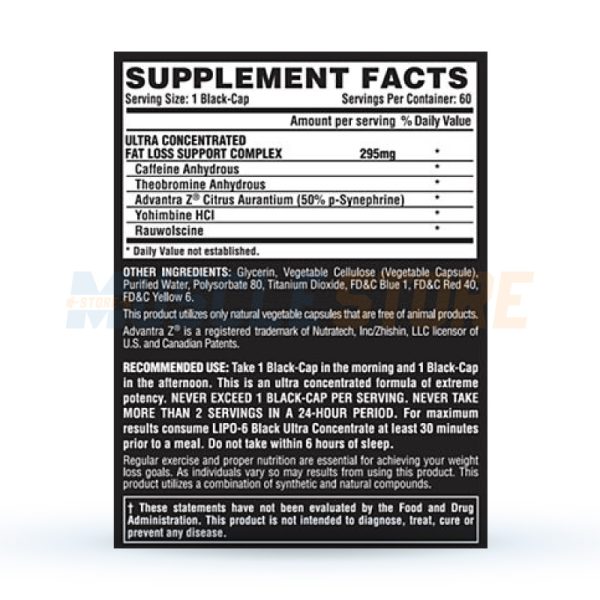 lipo 6 black nutrex suplement facts